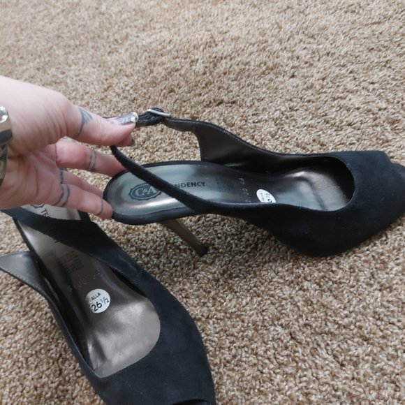 C&A Peep Toe Sling Back Heels - Picture 4 of 5